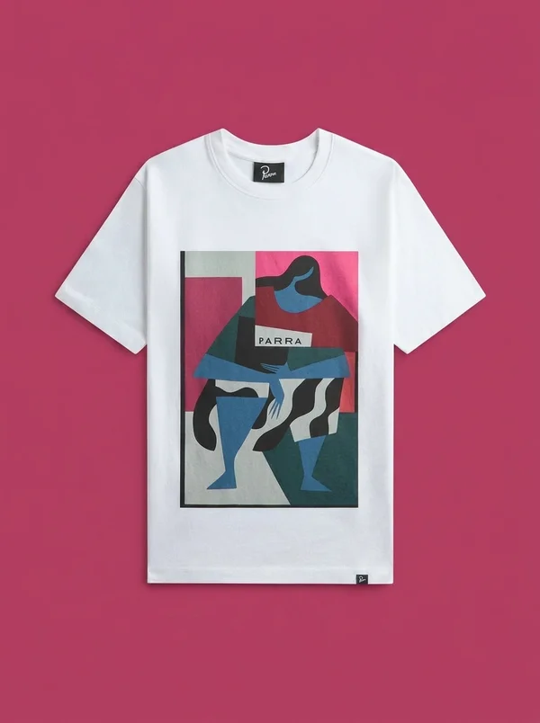 by Parra Reading The Square Tee - White