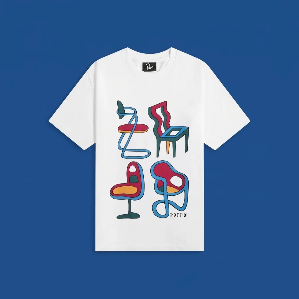 by Parra Unreasonable Chairs Tee - White