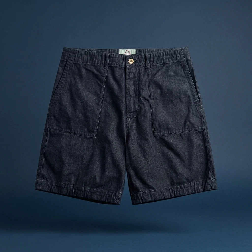 C.P. Company 3/1 Denim Short - Denim Blue