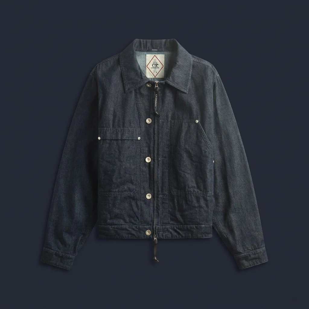 C.P. Company 3/1 Denim Zip Jacket - Denim Blue