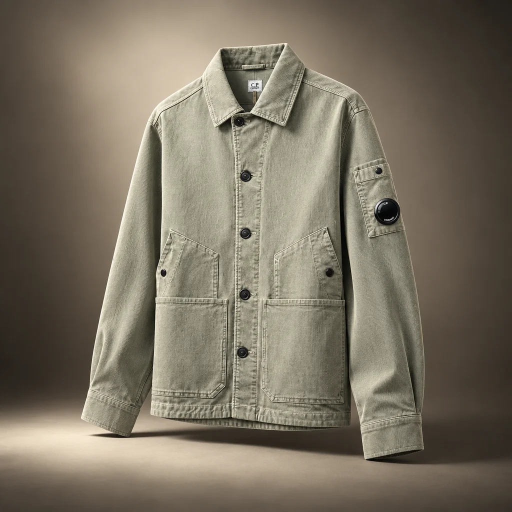 C.P. Company Corduroy Button Lens Blazer - Flint Grey