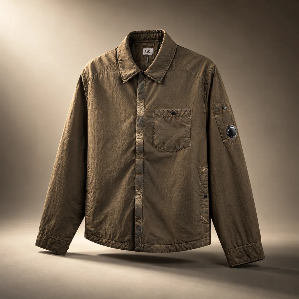C.P. Company Flatt Nylon Lens Padded Zipped Overshirt