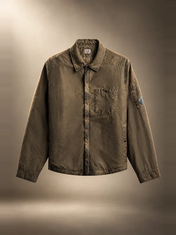 C.P. Company Flatt Nylon Lens Padded Zipped Overshirt