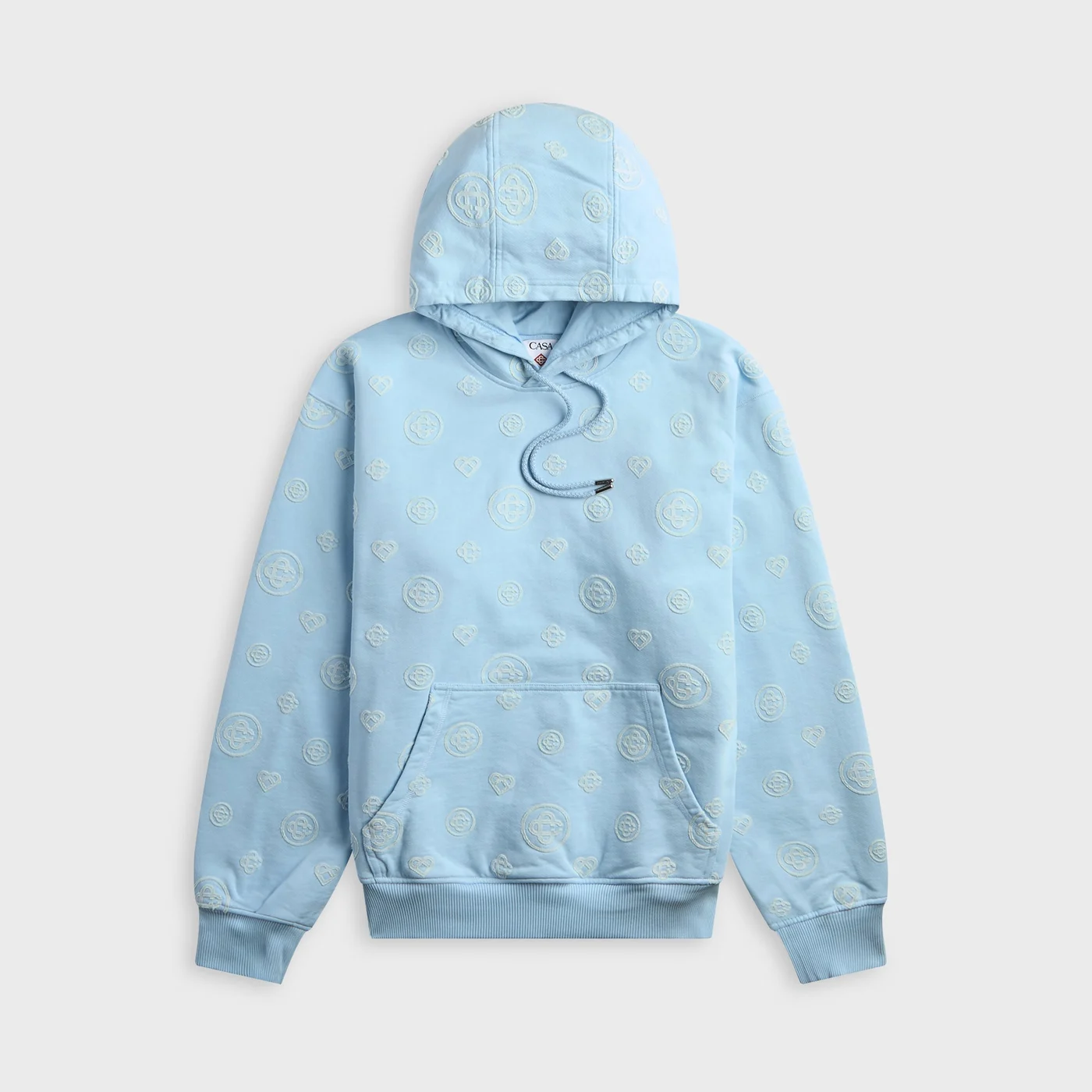 Casablanca Applique Monogram Hooded Sweatshirt - Blue