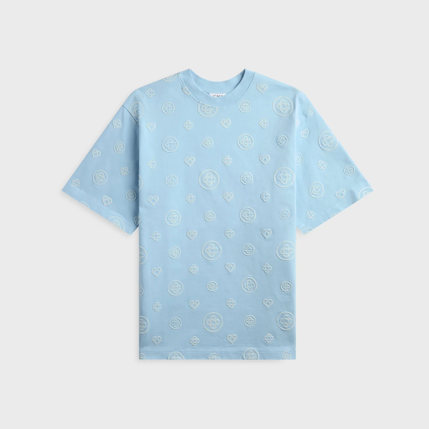 Casablanca Applique Monogram Oversized Short Sleeve Tee - White