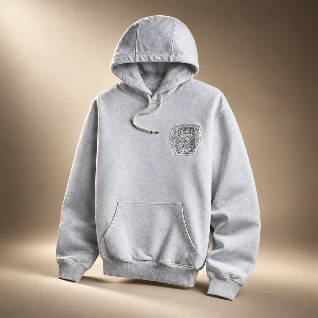 Casablanca Eveil Ancestral Applique Classic Hoodie - Grey Marle