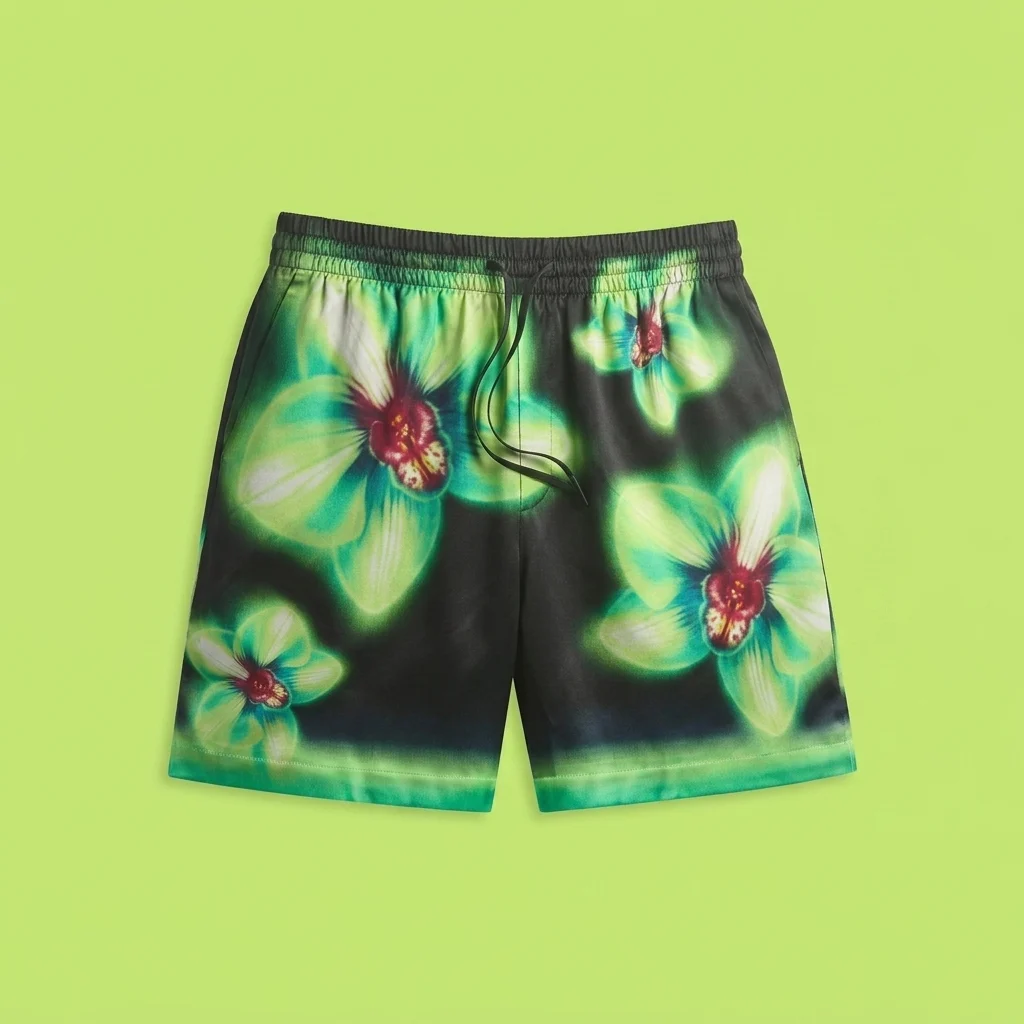 Casablanca Glitch Orchid Silk Short - Sporchid