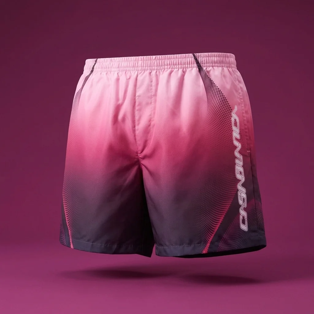 Casablanca Gradient Printed Swim Short - Aubergine