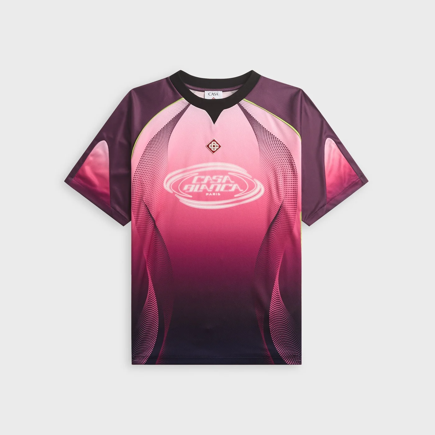 Casablanca Gradient Short Sleeve Football Jersey - Aubergine