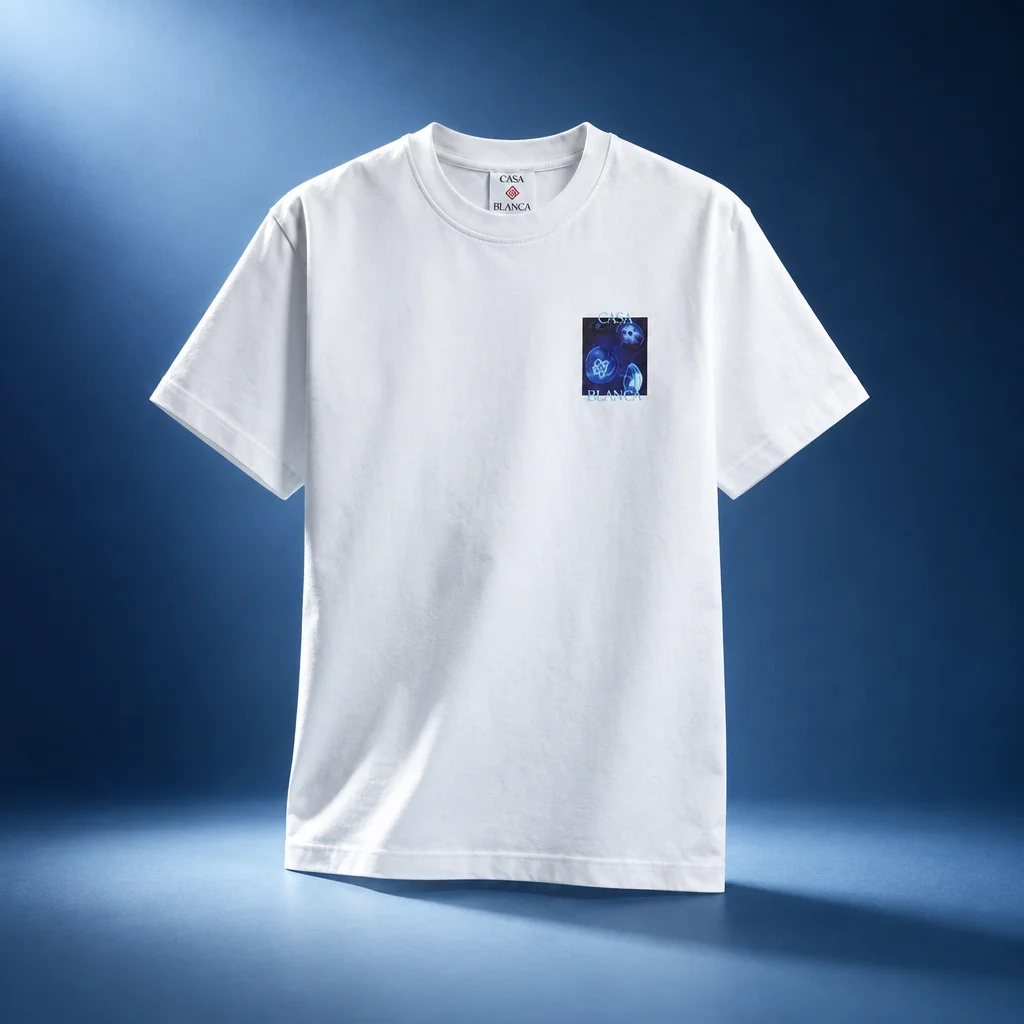 Casablanca Meduse Sportive Printed Cotton Tee - White