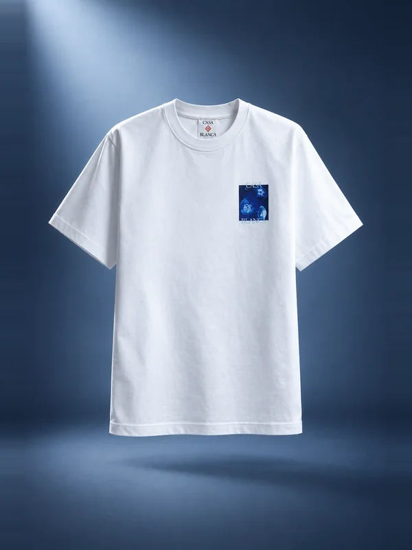 Casablanca Meduse Sportive Printed Cotton Tee - White