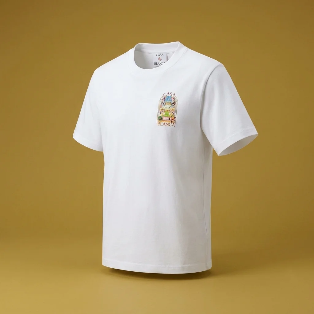 Casablanca Tennis Landscape Classic Tee - White