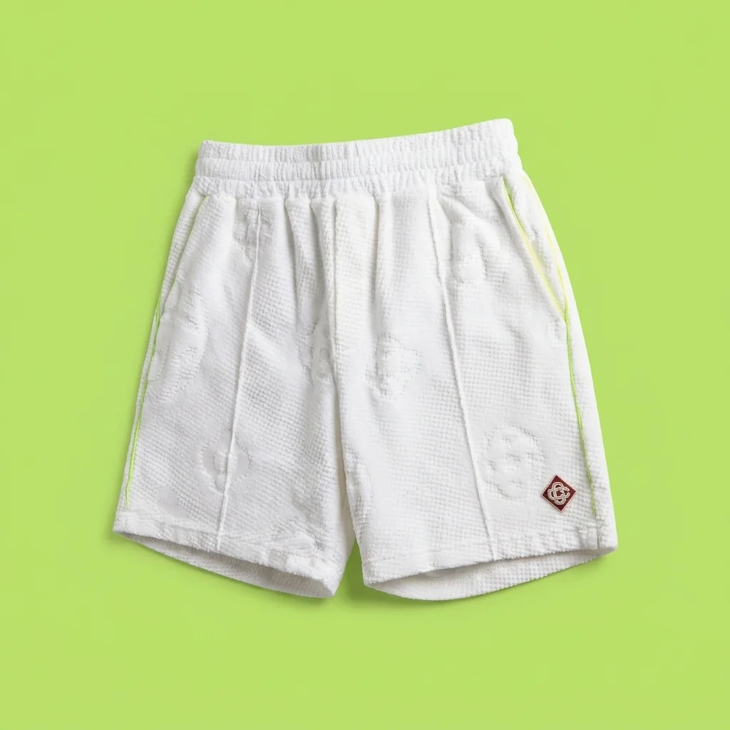 Casablanca Towelling Monogram Short - Black