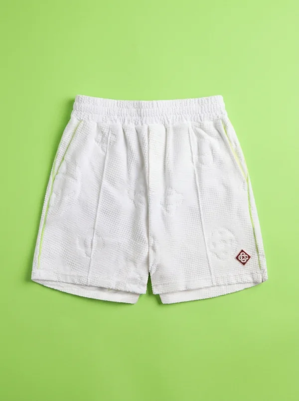 Casablanca Towelling Monogram Short - Black
