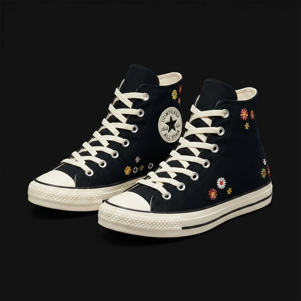 Converse Chuck Taylor All Star Embroidered Florals Black/Bright Outlook/All Heat