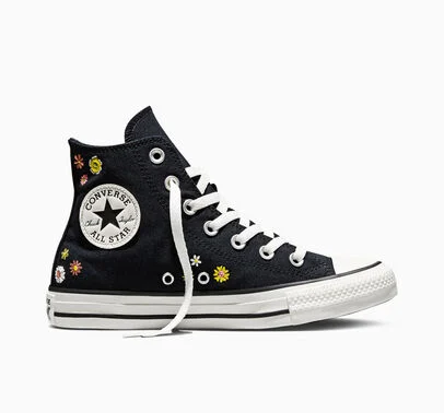 Converse Chuck Taylor All Star Embroidered Florals High Top - Black/Bright Outlook/All Heat