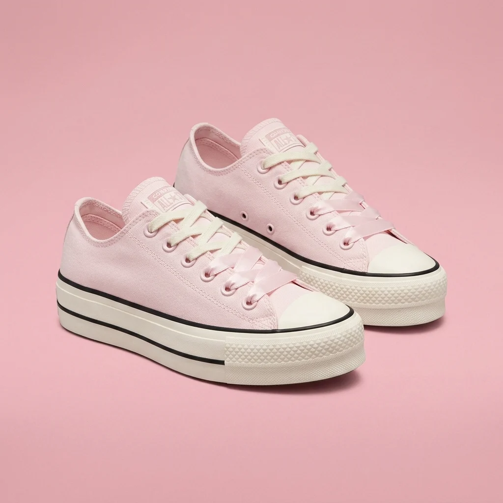Converse Chuck Taylor All Star Lift Platform Peached Canvas Decade Pink/Egret/Black