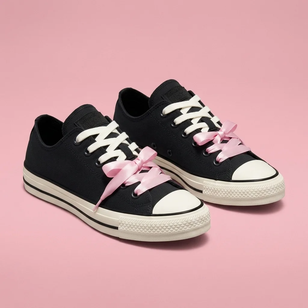 Converse Chuck Taylor All Star Peached Canvas Black/White/Decade Pink
