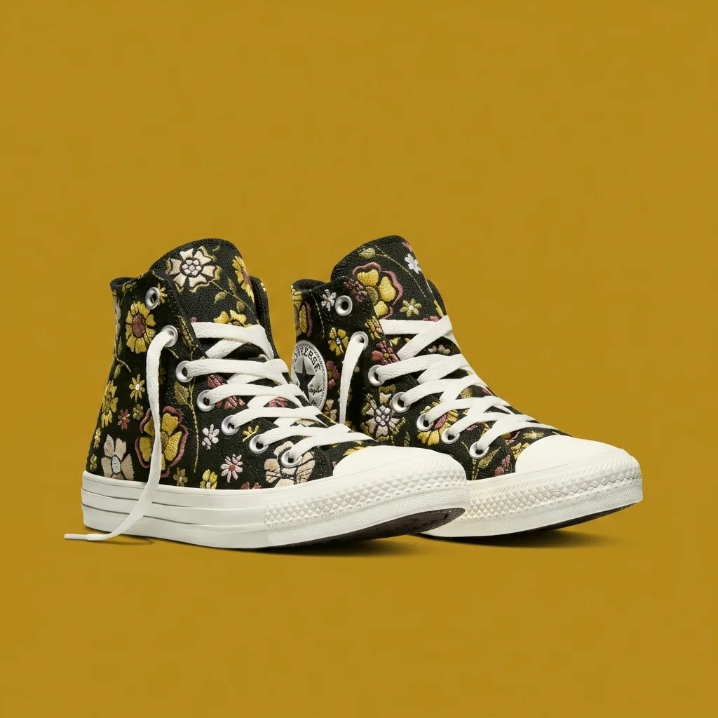 Converse Chuck Taylor All Star Retro Flowers Black/In The Weeds/Hay Day