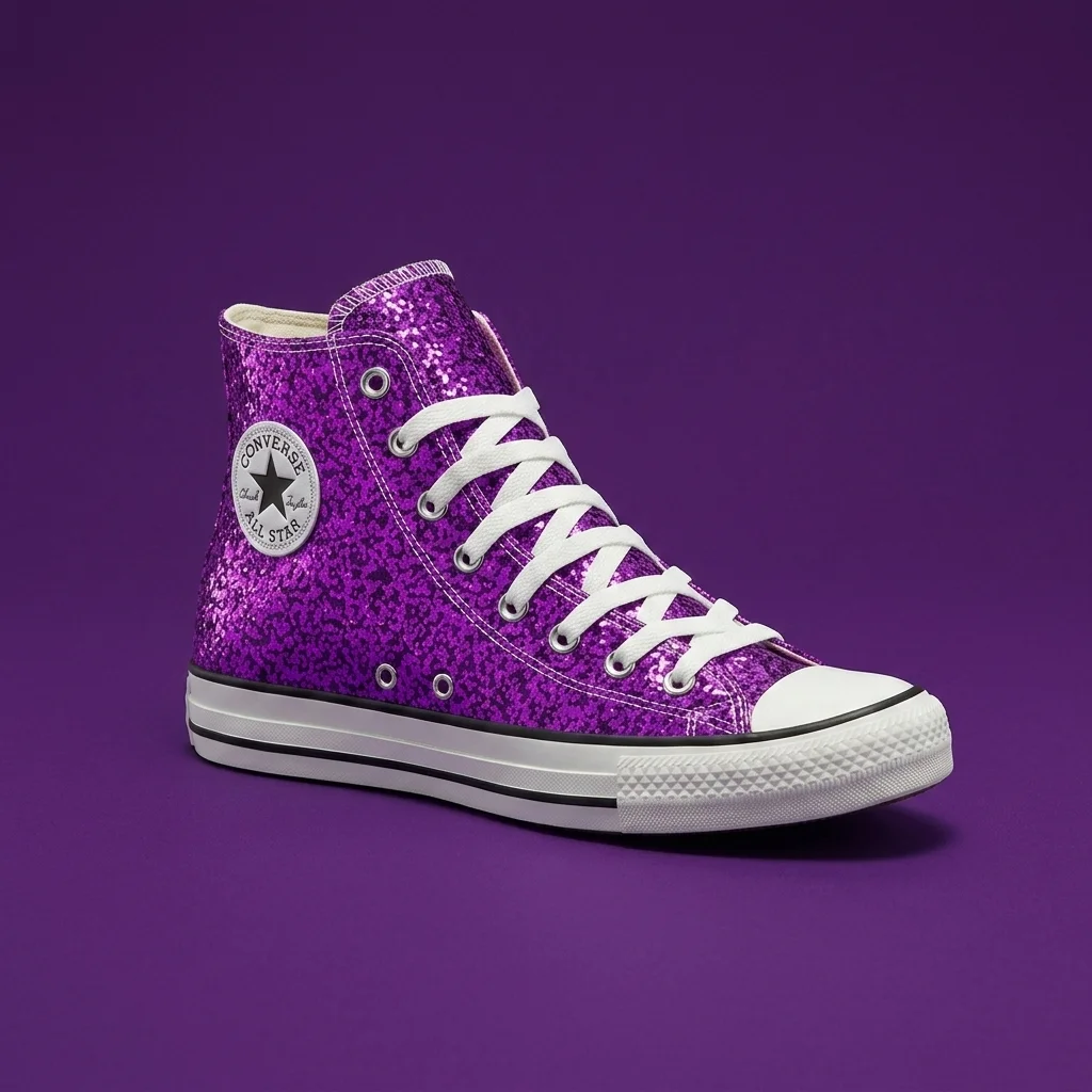 Converse Custom Chuck Taylor All Star Glitter By You Violet