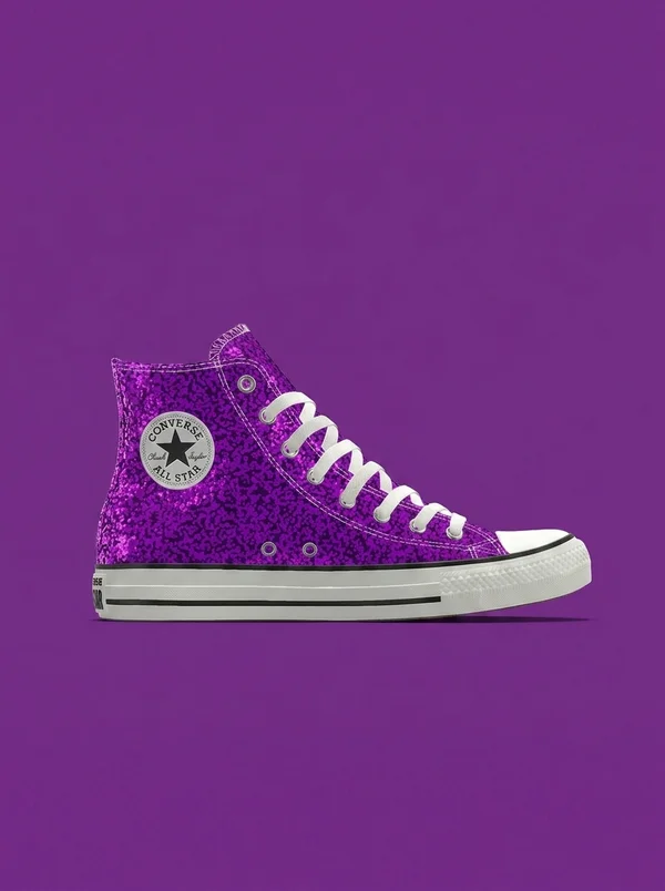 Converse Custom Chuck Taylor All Star Glitter By You Violet