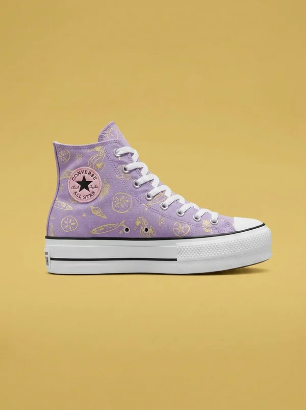 Converse Custom Chuck Taylor All Star Lift Platform By You (Lilac)