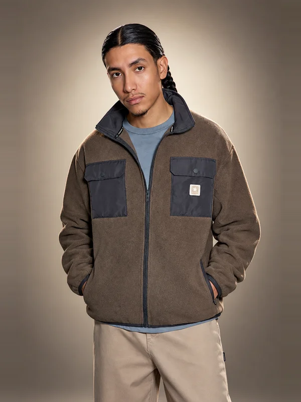 Converse Garage Full-Zip Fleece Jacket Truffle