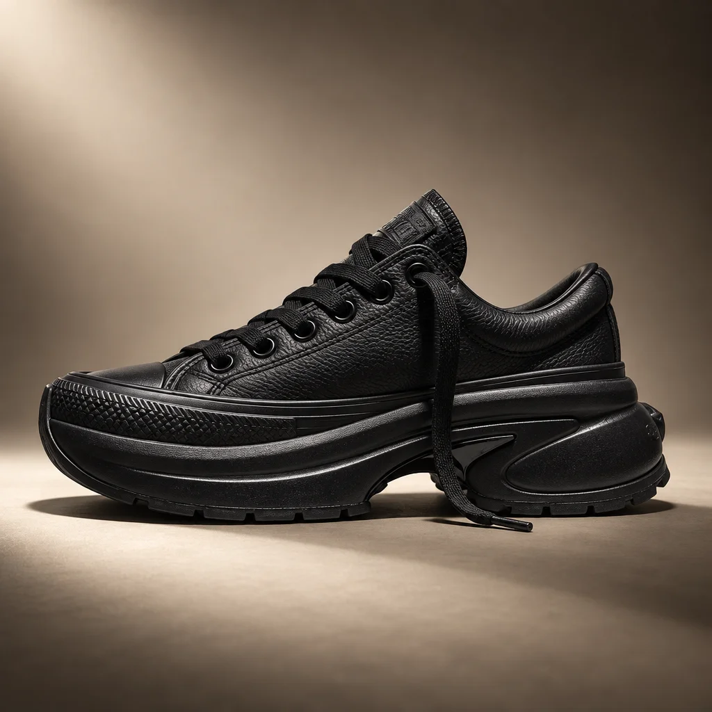 Converse Run Star Crush Leather Black/Black/Dark Matter