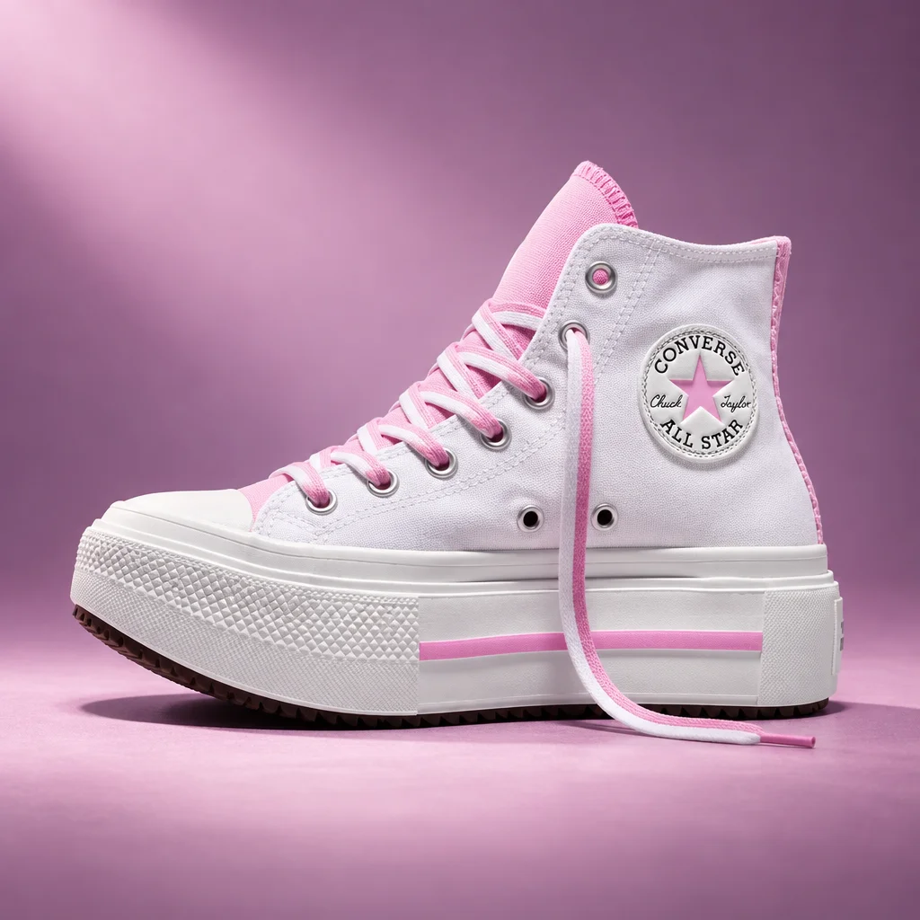 Converse x Hello Kitty® and Friends Chuck Taylor All Star Lift Double Stack My Melody™ & Kuromi™ White/Pink/Purple