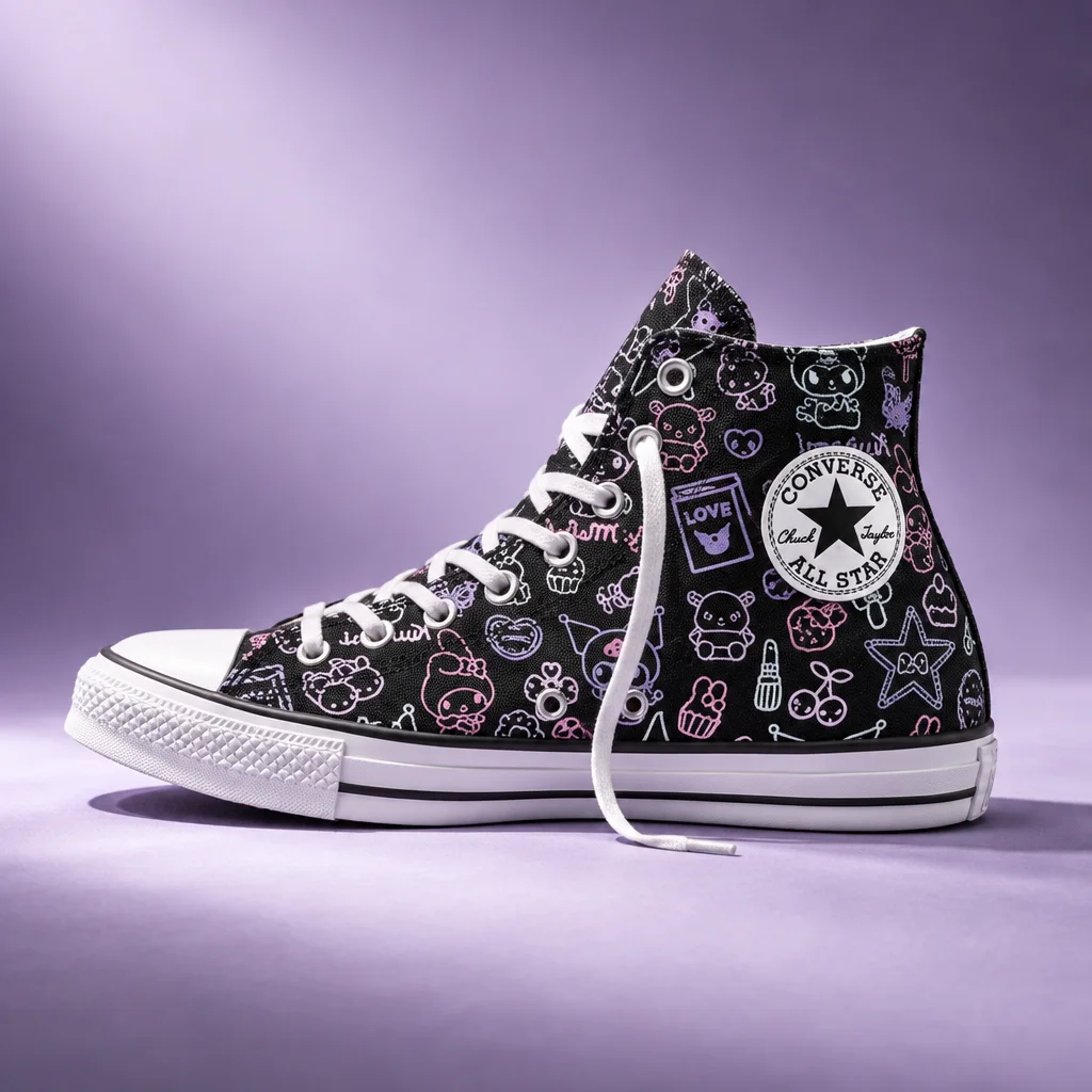 Converse x Hello Kitty® and Friends Chuck Taylor All Star My Melody™ & Kuromi™ Black/White/Brown