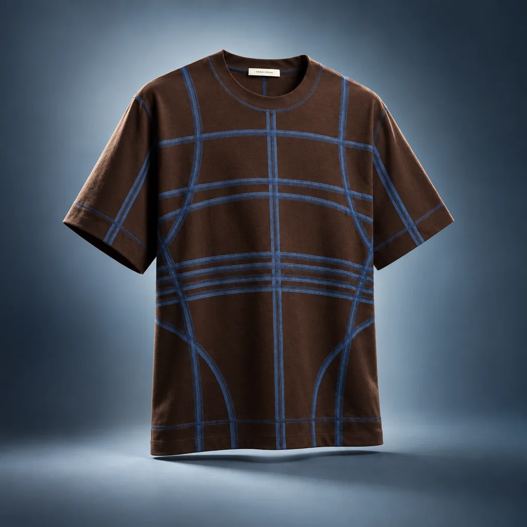 Craig Green Flatlock Short Sleeve Tee - Brown / Navy
