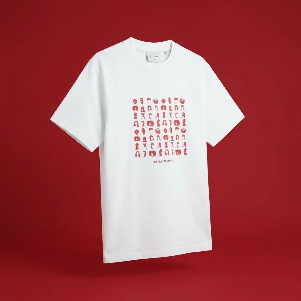 Daily Paper Hair Grid Tee - White