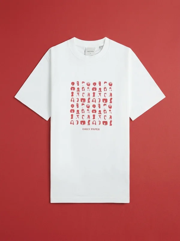 Daily Paper Hair Grid Tee - White