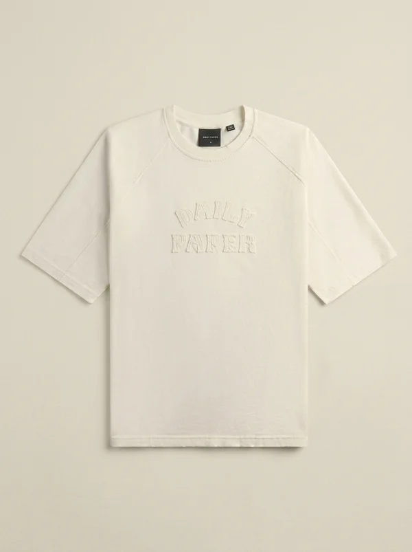 Daily Paper Raglan Stacked Dias Washed Jersey Tee - Off White