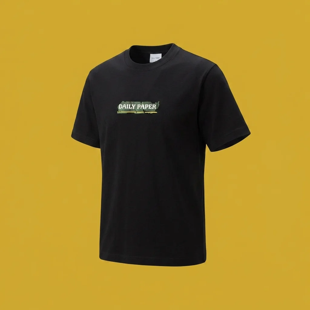 Daily Paper Sticker Tee - Black