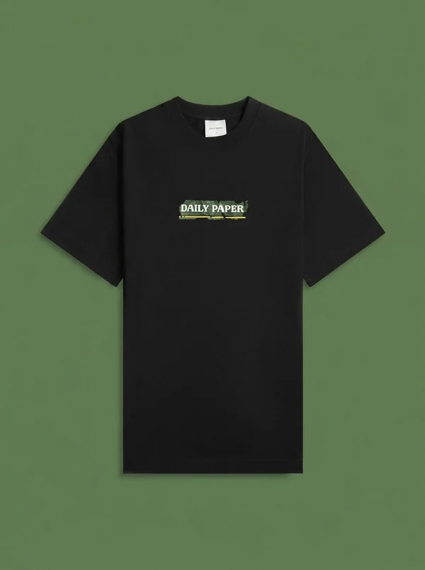 Daily Paper Sticker Tee - Black