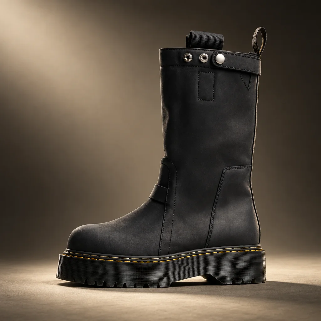 Rick Owens x Dr. Martens Quad Sole Pull On Boot - Black