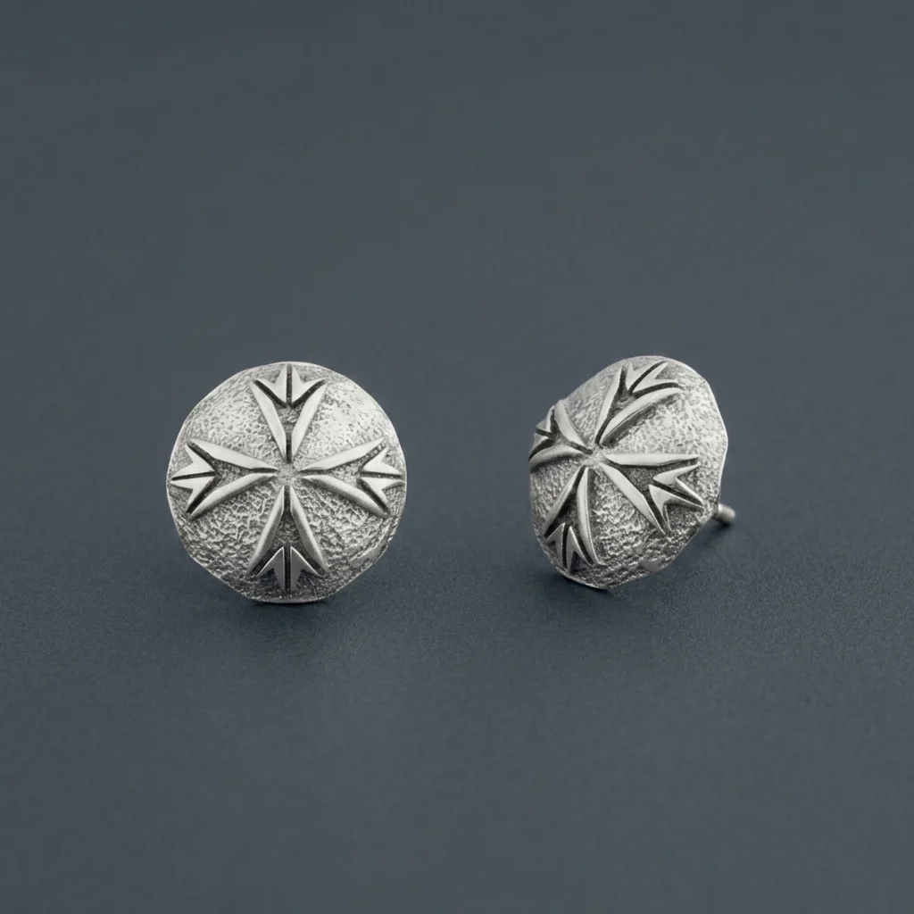 Emanuele Bicocchi Logo Scudo Earrings - Silver