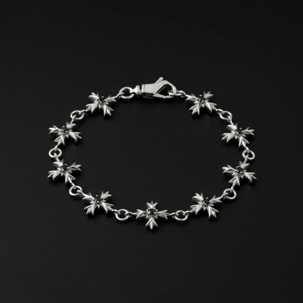 Emanuele Bicocchi Zirconia Crest Bracelet - Black