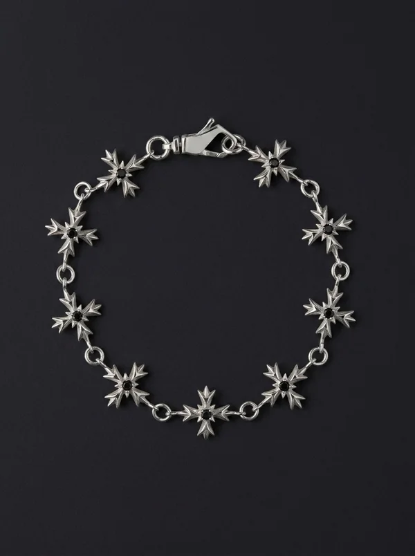 Emanuele Bicocchi Zirconia Crest Bracelet - Black