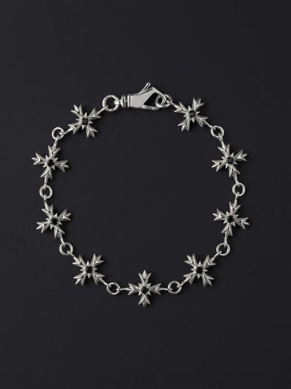 Emanuele Bicocchi Zirconia Crest Bracelet - Black