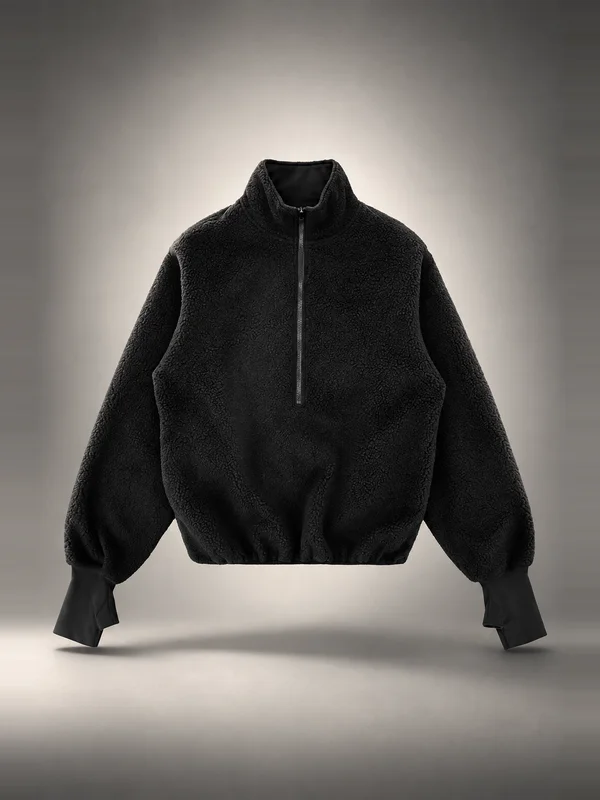 Entire Studios Shell Fleece Sweater - Black
