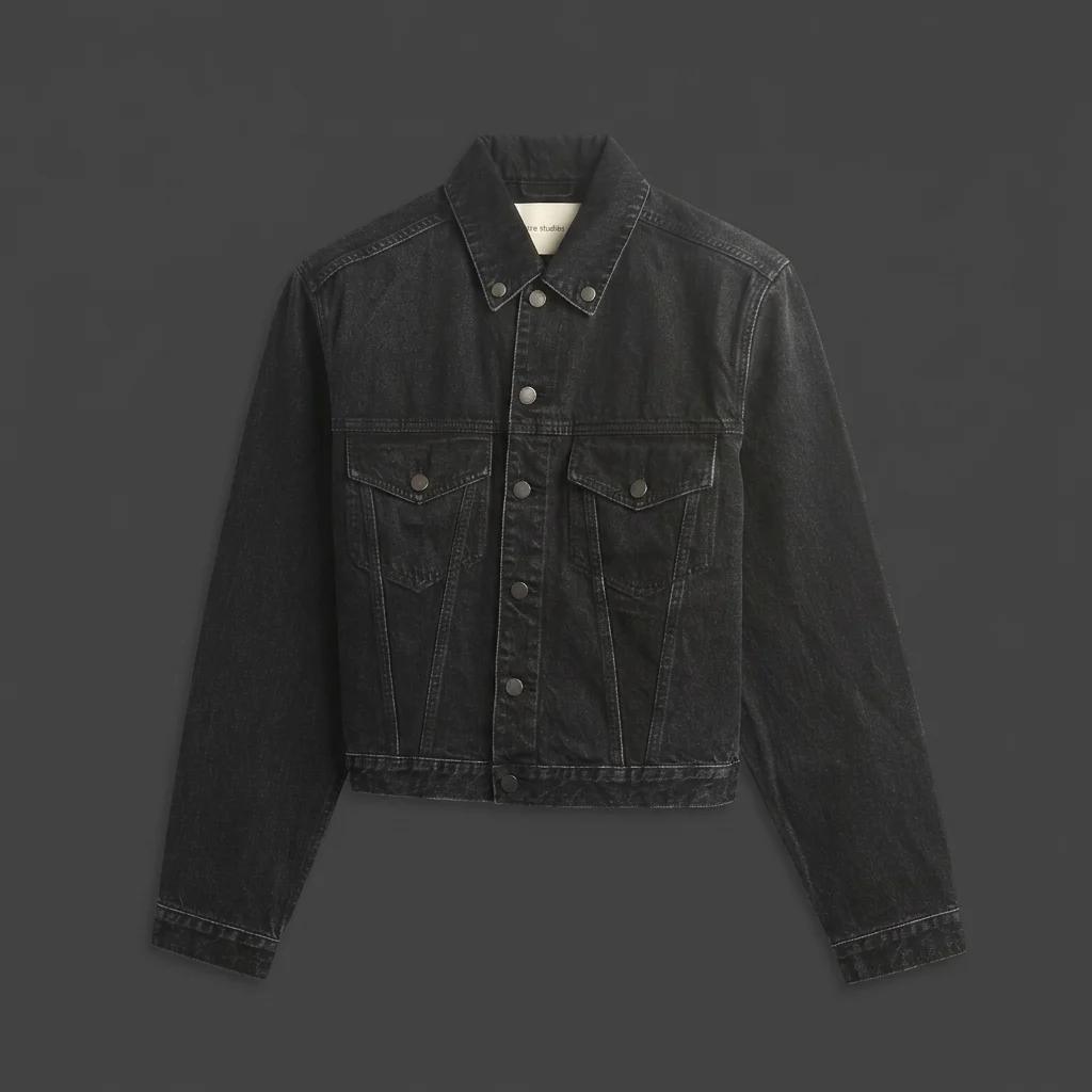 Entire Studios Shrunken Denim Jacket - Magnetite