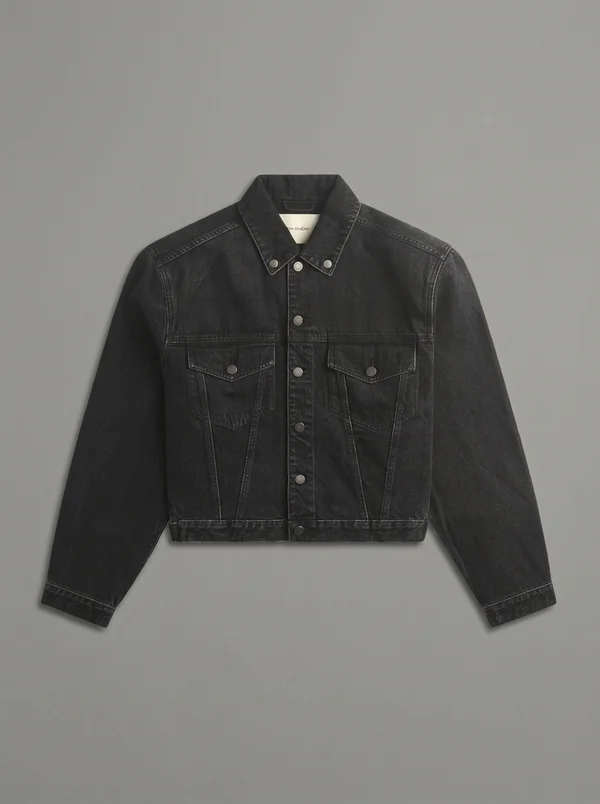 Entire Studios Shrunken Denim Jacket - Magnetite