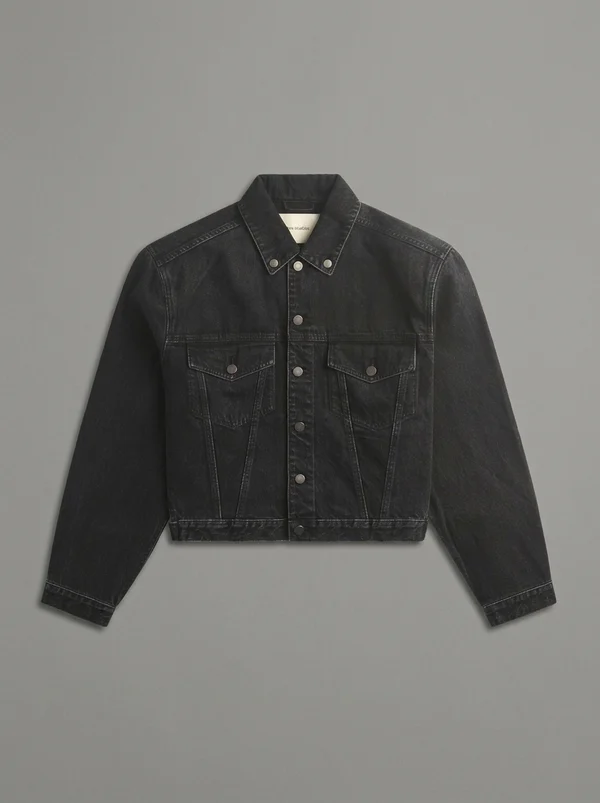 Entire Studios Shrunken Denim Jacket - Magnetite