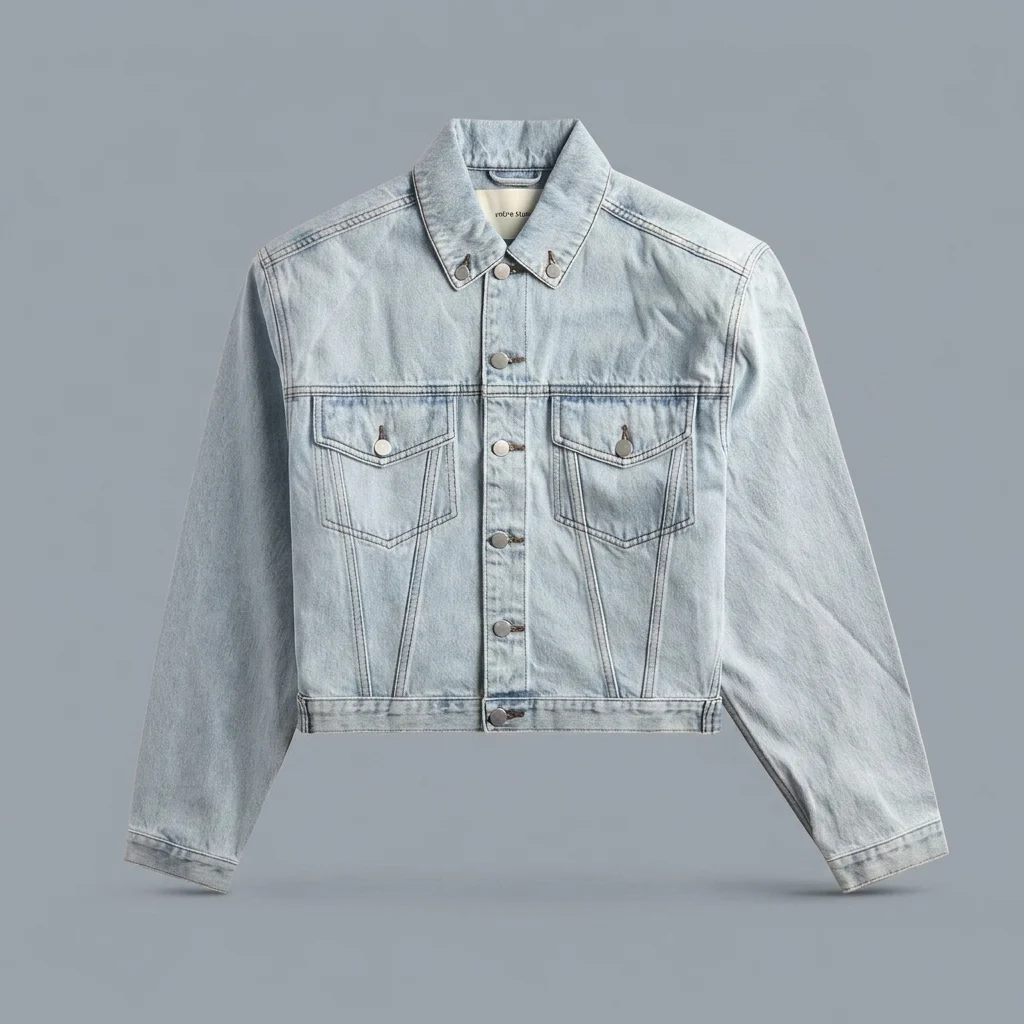 Entire Studios Shrunken Denim Jacket - Old Blue
