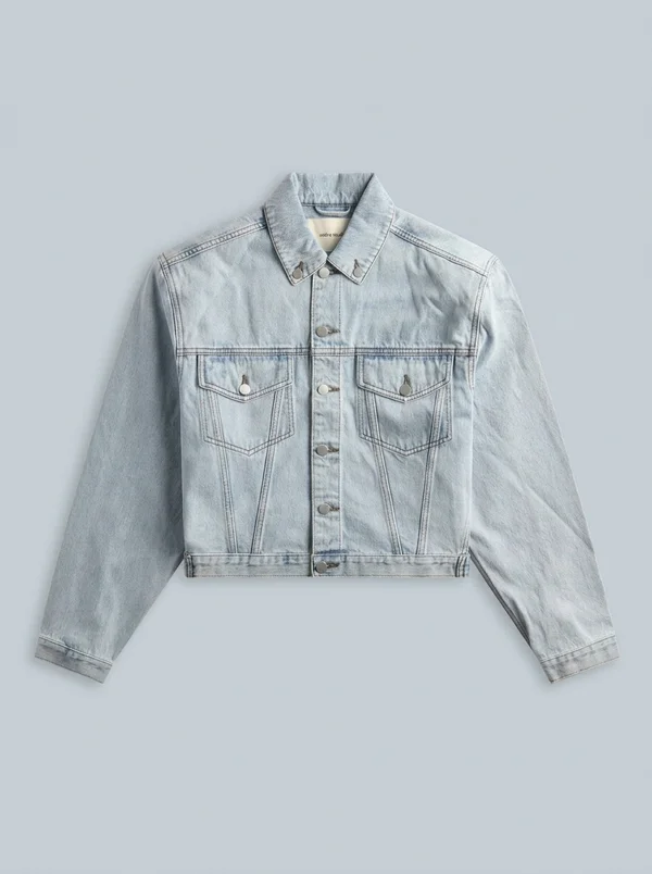 Entire Studios Shrunken Denim Jacket - Old Blue