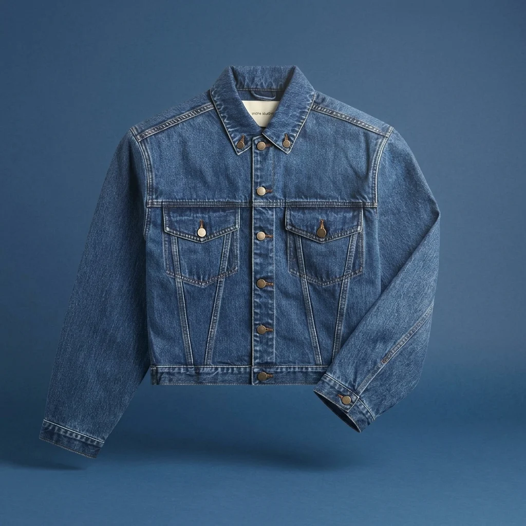 Entire Studios Shrunken Denim Jacket - River Wash