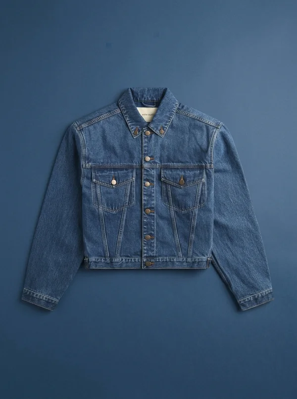 Entire Studios Shrunken Denim Jacket - River Wash