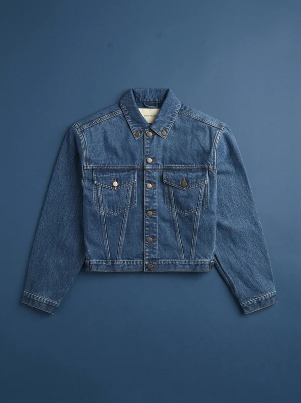 Entire Studios Shrunken Denim Jacket - River Wash